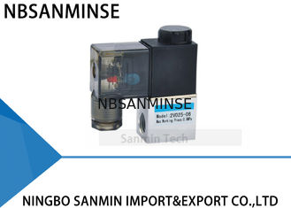 2 posición 1/8" 1/4" de la manera 2 sello de aceite material neumático de la válvula electromagnética NBR del tamaño del puerto
