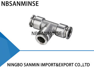 Camiseta apropiada neumática de la unión de la categoría alimenticia de las colocaciones del acero inoxidable del compresor de aire de la anticorrosión del conector de NBSANMINSE SSPUT