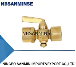 305-DN6 305-DN10 305-DN15 Contador de presión de cobre de doble cabeza con superficie de sellado de latón