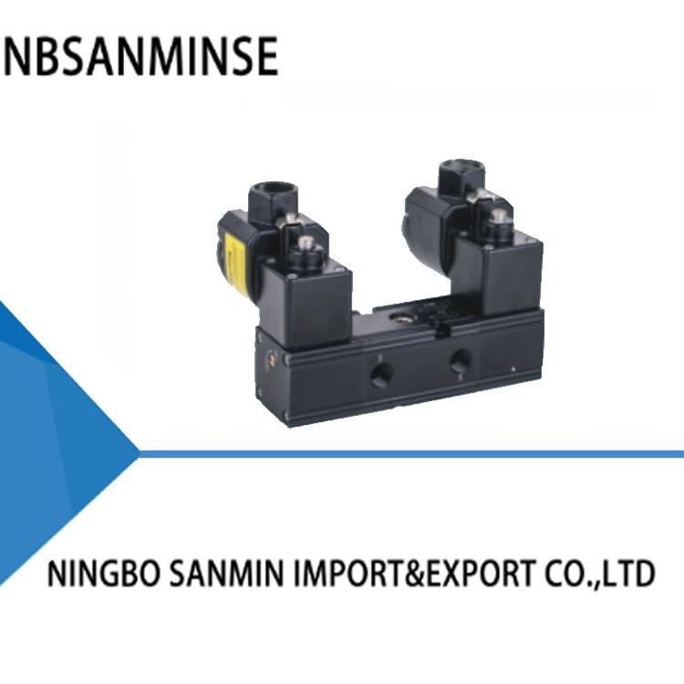 SANMIN Explosion-Proof Tube Plate Type Double Coil 70°C NBR Seal 0.15-0.8Mpa DC24V 3.5W Pneumatic Solenoid Valve