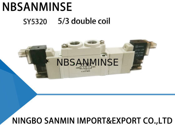 SY5000 mini posición a prueba de polvo neumática 5/2 5 de la válvula electromagnética 220VAC/3