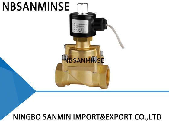 Válvula electromagnética de cobre amarillo flúida 0 bidireccional de la baja tensión A3. presión del ² de 5 - 10 kgf/cm