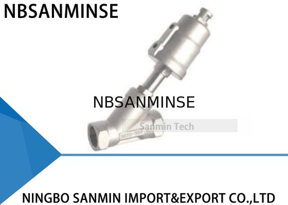 Válvula de control neumática de acero inoxidable del pistón del actuador de la válvula de Seat del ángulo de la manera JDF100 2 para el gas de aceite del aire