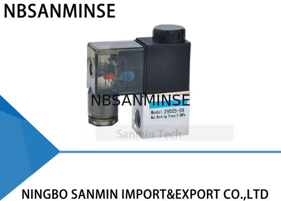 2 posición 1/8" 1/4" de la manera 2 sello de aceite material neumático de la válvula electromagnética NBR del tamaño del puerto