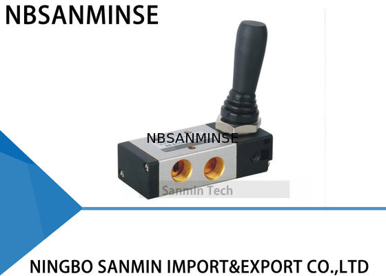 tirón de dos posiciones/de tres posiciones de la válvula electromagnética neumática de la serie 4H de cinco maneras de la mano