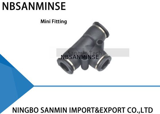 PE - One Touch del acuerdo de C que cabe las mini colocaciones neumáticas del aire, empuje para conectar las colocaciones