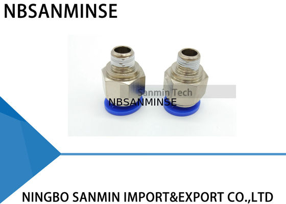Empujar neumático del tubo de la PC hacia adentro el conector plástico apropiado recto masculino Sanmin del aire neumático