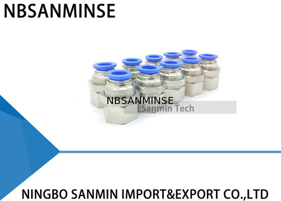 Piezas neumáticas de tubo del tabique hermético de PMF de la colocación de la calle apropiada plástica apropiada recta femenina de los accesorios en Sanmin