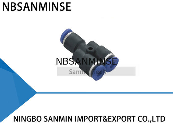 Unión neumática Y del compresor de aire de PY que cabe empujar aprisa de conexión de los accesorios del tubo de la PU hacia adentro caber Sanmin
