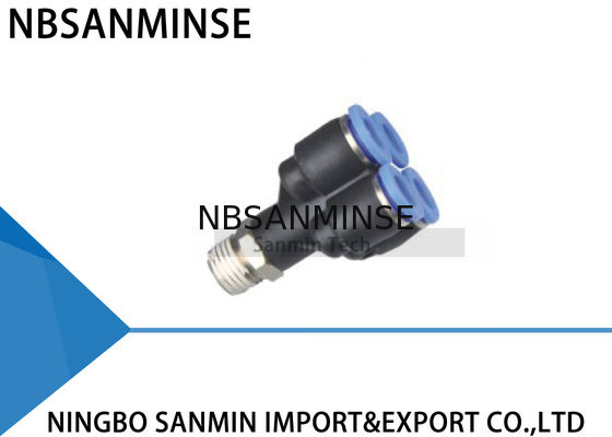 Tipo doble empuje del aire de PXT de las colocaciones de la manera rápida neumática Y del conector 5 en Sanmin común