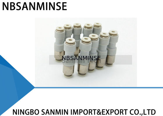 Rápidos neumáticos de PCVU conectan el conector en línea Sanmin del One Touch del compresor de aire de las colocaciones de la unión de la válvula de control