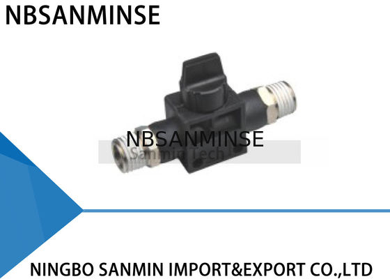 Hilo neumático de la mano de la válvula de control de flujo de HVSS para roscar empujar del conector hacia adentro 2Way/3 colocaciones Sanmin de la manera