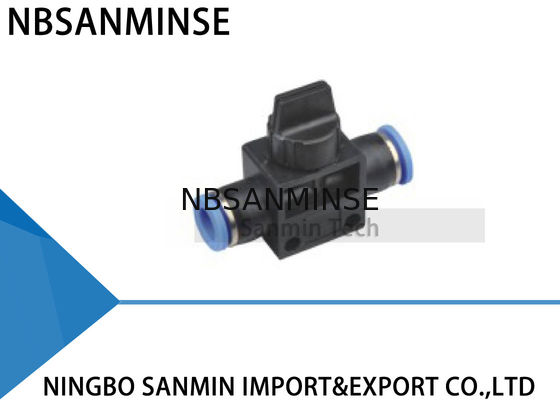 Manguera neumática de la mano de la válvula de control de flujo de HVFF para regar empujar del aire del conector hacia adentro 2Way/3 colocaciones Sanmin de la manera