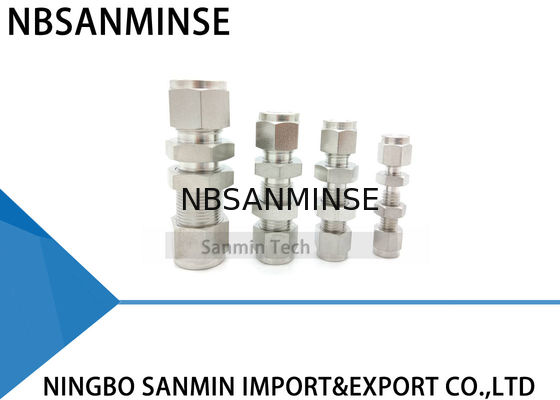 Fontanería apropiada neumática inoxidable Sanmin de alta calidad que cabe del acero SS316L de la unión del tabique hermético de los BU
