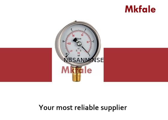 G1 / 4 el líquido líquido del indicador de presión de G1/2 Digitaces llenó el indicador IP65 de la presión del aceite