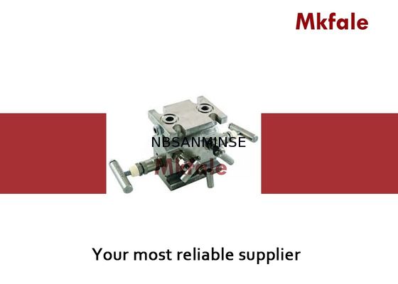 Mini múltiple de alta presión de la válvula del indicador de la válvula de aguja para el gas natural que mide la válvula del acero inoxidable