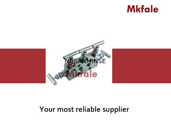 Mini múltiple de alta presión de la válvula del indicador de la válvula de aguja para el gas natural que mide la válvula del acero inoxidable