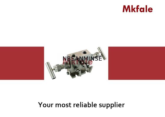 Mini múltiple de alta presión de la válvula del indicador de la válvula de aguja para el gas natural que mide la válvula del acero inoxidable