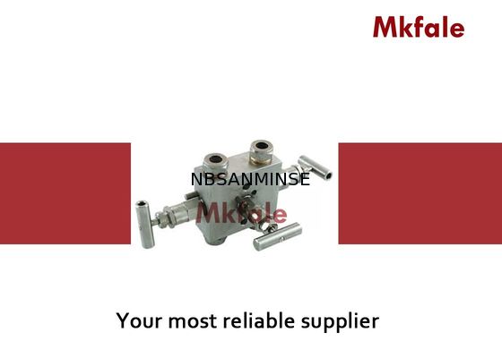 Tres múltiples dos de la válvula bloquean las válvulas y una válvula de igualación para la válvula de alta presión SS316 del indicador de presión