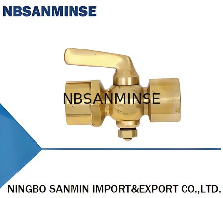 305-DN6 305-DN10 305-DN15 Contador de presión de cobre de doble cabeza con superficie de sellado de latón