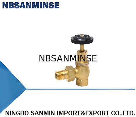 Válvula de ángulo de calentamiento de cobre 606-DN15 606-DN20 con presión de 1,0 MPA