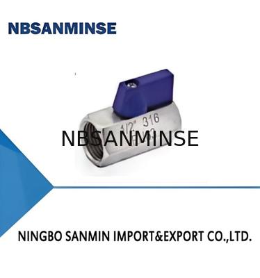 Válvula de control solenoide neumática de bola mini de 1/4 pulgada F/F PN64