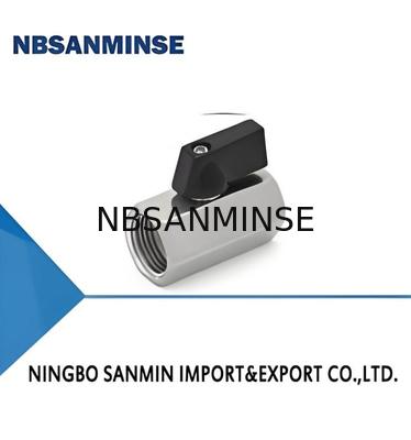 Válvula de control solenoide neumática de bola mini de 1/4 pulgada F/F PN64