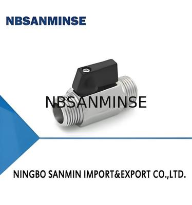 Válvula de solenoide de cilindro neumático de 1 pulgada con mini bola M/M