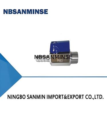 Válvula de bola 1/8'' 1/4'' 3/8'' 1/2'' 3/4'' pulgada Mini válvula de aire neumática M/M ss304 ss316