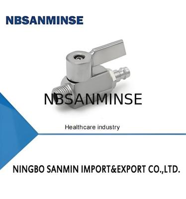 Válvula de solenoide sanitario para cilindro neumático de doble acción