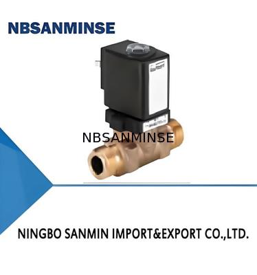 Válvula de diafragma de dos vías asistida por servo con material de acero y válvula de solenoide de latón