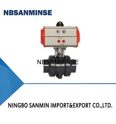 Válvulas de bola eléctricas y neumáticas de UPVC/CPVC/PPH para aplicaciones de presión media 1.2MPa y baja presión 0.035MPa~0.35MPa