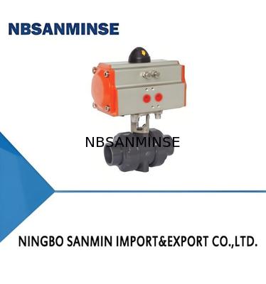 Válvulas de bola eléctricas y neumáticas de UPVC/CPVC/PPH para aplicaciones de presión media 1.2MPa y baja presión 0.035MPa~0.35MPa