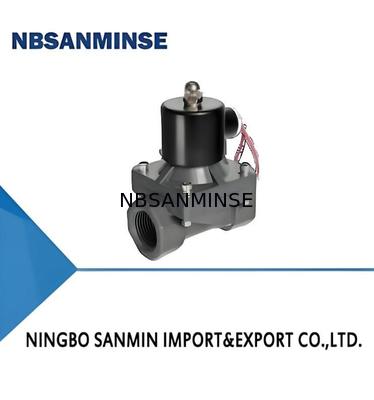 Válvula de solenoide de agua de PVC con presión de trabajo de 0 ¥1,0 MPa, resistencia a la compresión de 1,2 MPa y temperatura de trabajo de -5 ¥50 °C