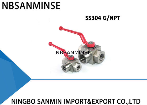 Funcionamiento de tres vías de alta presión hidráulico industrial de la vávula de bola del agua de la vávula de bola buen