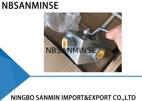 Poder marino de cuatro terminales del manual de la vávula de bola del hilo de G de la vávula de bola de acero de carbono de KHB4K