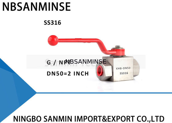 Vávula de bola hidráulica de alta presión del acero inoxidable KHB-G1/8 1/4 3/8 diseño el 1/2 anti SS304 SS316 de la corrosión