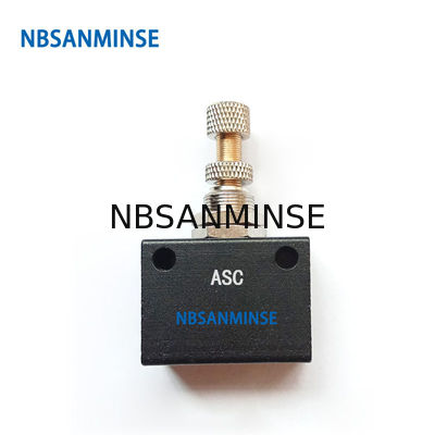 NBSANMINSE ASC G1/8 1/4 3/8 flujo neumático de la válvula de aire de la válvula de control de flujo de la precisión del 1/2 que ajusta temperatura normal