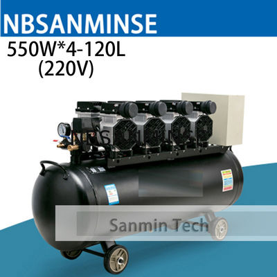 550WX4 - uso casero de trabajo AC220V Sanmin de alta calidad de madera muda de alta presión del diseño de Oilless del compresor de aire 120