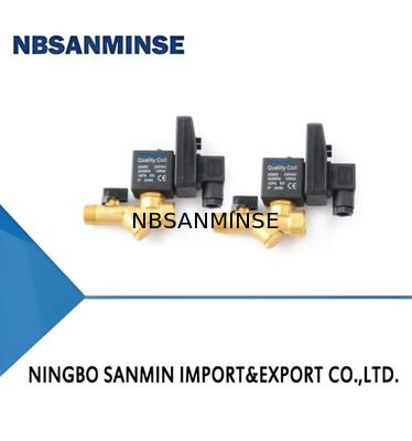 NBSANMINSE válvula de drenaje electrónica G1/2 1.6 Mpa SR-B-15 válvula de solenoide de latón DC24V AC220V
